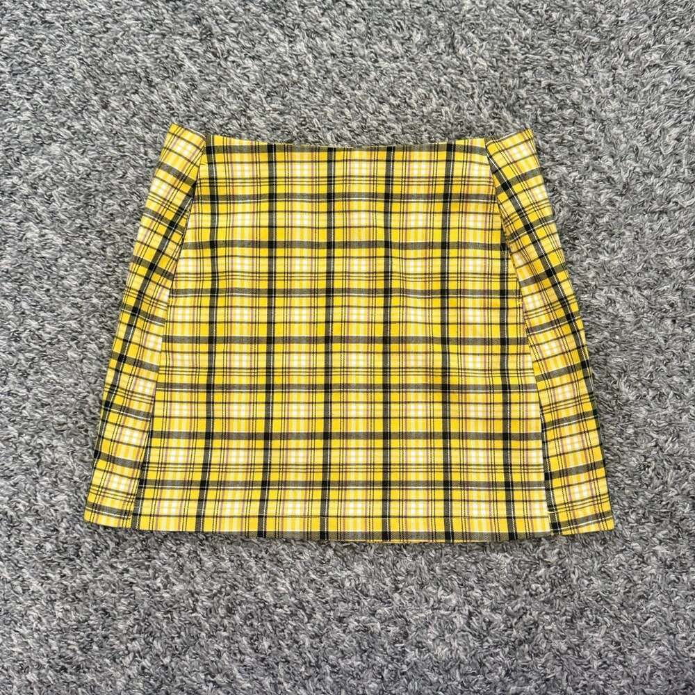 Urban Outfitters Mini Skirt Size S Yellow Plaid Clueless
